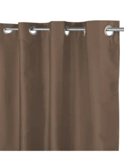 TENDA SHAY in tinta unita MARRONE cm. 140X290 CONFEZIONATA