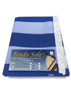TENDA Sole da ESTERNO Giardino BALCONE Riga PARI BLU Confezionata