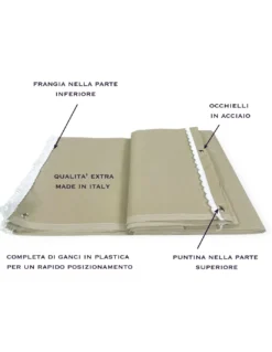 TENDA SOLE DA esterno GIARDINO balcone BEIGE Unito in Acrilico CONFEZIONATA in 6 Misure