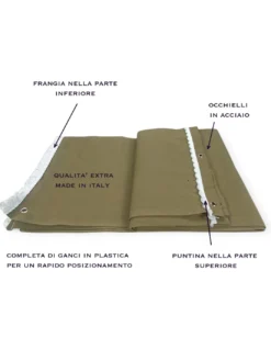 TENDA SOLE DA esterno GIARDINO balcone AVANA Unito in Acrilico CONFEZIONATA in 6 Misure