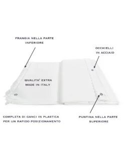 TENDA SOLE DA esterno GIARDINO balcone BIANCO Unito in Acrilico CONFEZIONATA in 6 Misure