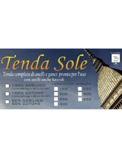 TENDA SOLE da esterno GIARDINO stampata PAPAVERI confezionata
