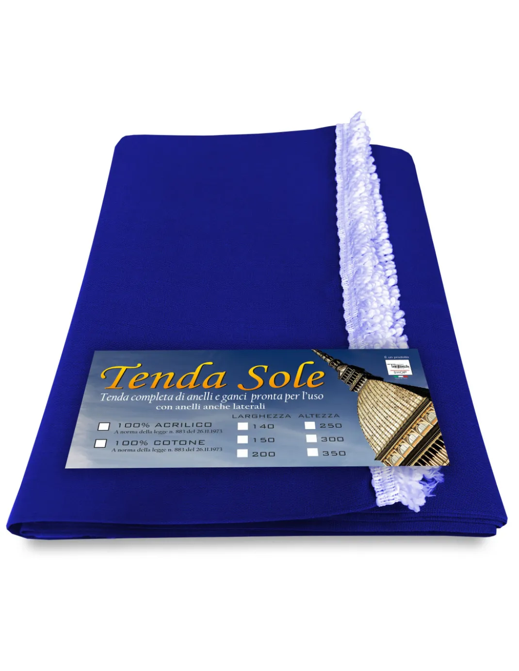 TENDA Sole da ESTERNO Giardino BALCONE Unito BLU Confezionata