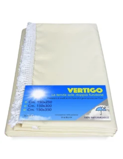 TENDA SOLE VERTIGO da esterno GIARDINO balcone PANNA UNITO impermeabile e idrorepellente