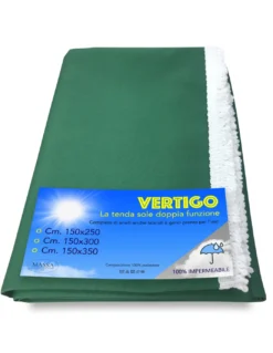 TENDA SOLE VERTIGO da esterno GIARDINO balcone VERDE UNITO impermeabile e idrorepellente