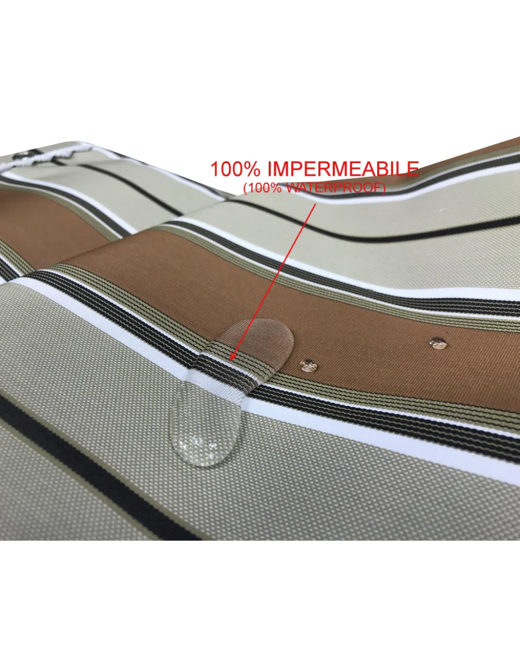 TENDA SOLE VERTIGO da esterno GIARDINO balcone RIGHINO MARRONE impermeabile e idrorepellente