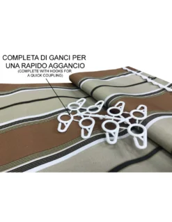 TENDA SOLE VERTIGO da esterno GIARDINO balcone RIGHINO MARRONE impermeabile e idrorepellente