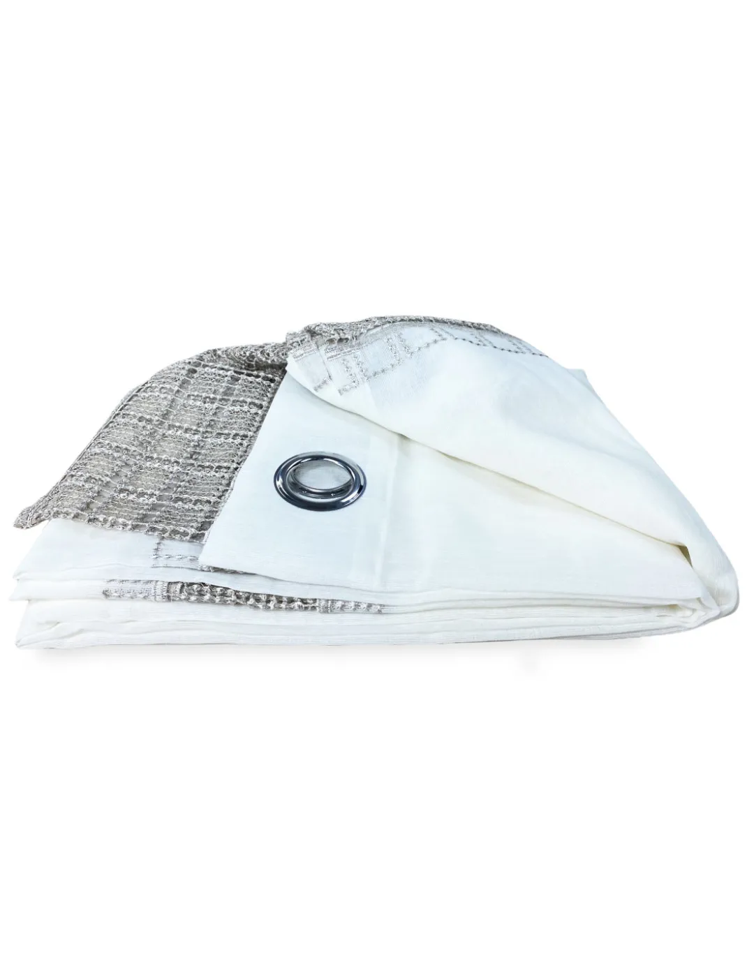 TENDA tendaggio EGITTO con PIZZO macramè grigio cm. 140x290