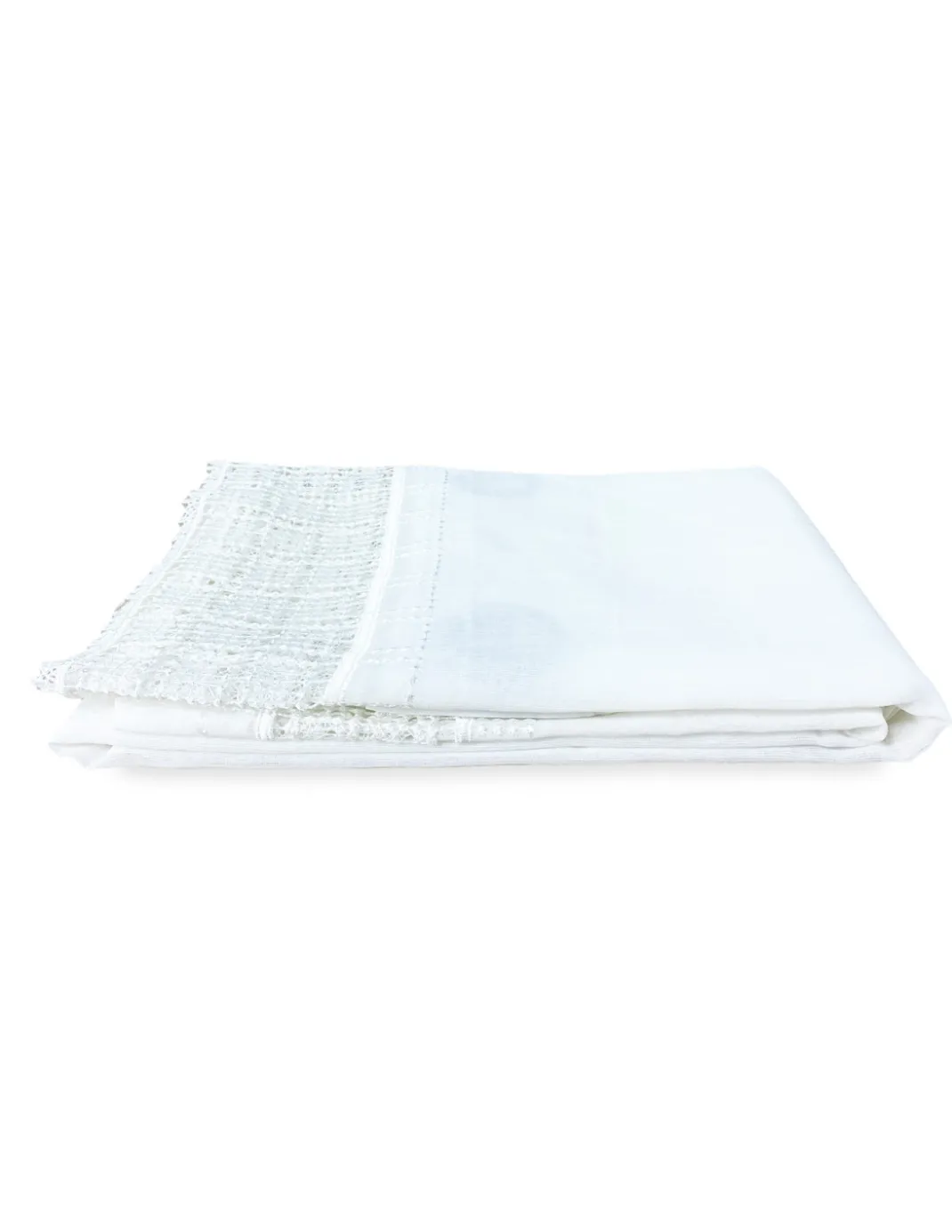 TENDA tendaggio EGITTO con PIZZO macramè bianco cm. 140x290