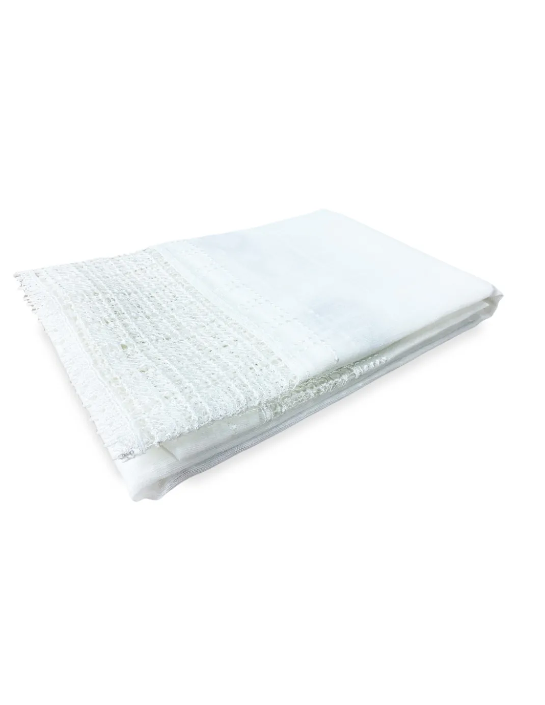 TENDA tendaggio EGITTO con PIZZO macramè bianco cm. 140x290