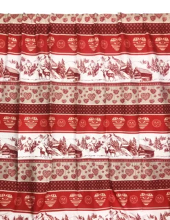 TENDA TIROLESE ROSSA in stile montanaro CM. 180X280 MADE IN ITALY