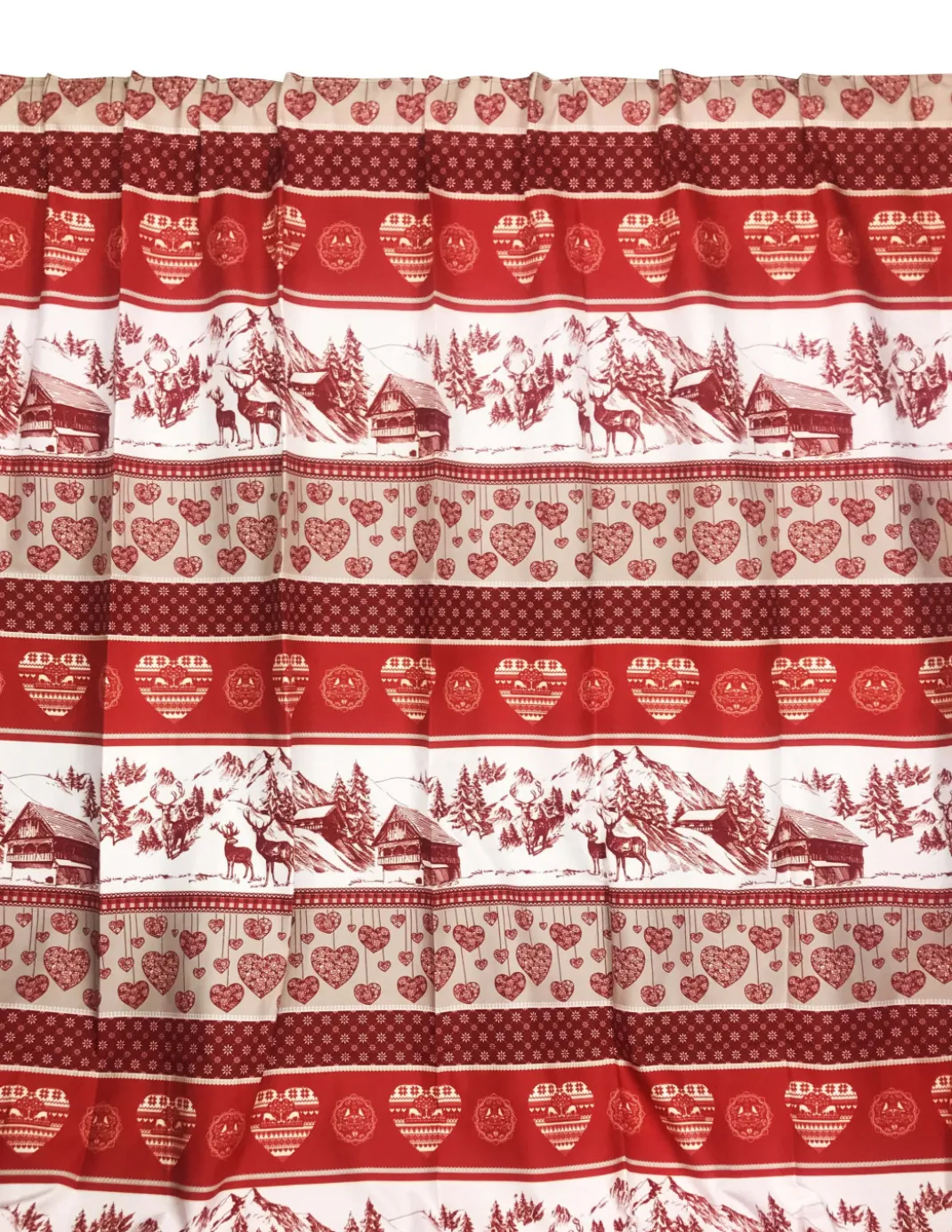 TENDA TIROLESE ROSSA in stile montanaro CM. 180X280 MADE IN ITALY