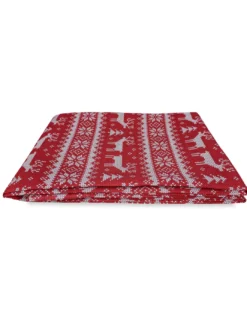 TENDA TIROLESE ROSSA MAGLIA cm.160X300 confezionata MADE in ITALY misto lino