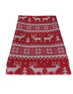 TENDA TIROLESE ROSSA MAGLIA cm.160X300 confezionata MADE in ITALY misto lino