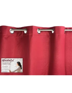 TENDA WONDERFUL in tinta unita BORDEAUX CM. 140X280 BLACK OUT confezionata