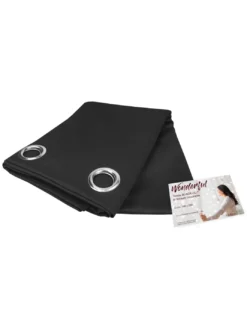 TENDA WONDERFUL in tinta unita NERO CM. 140X280 BLACK OUT confezionata