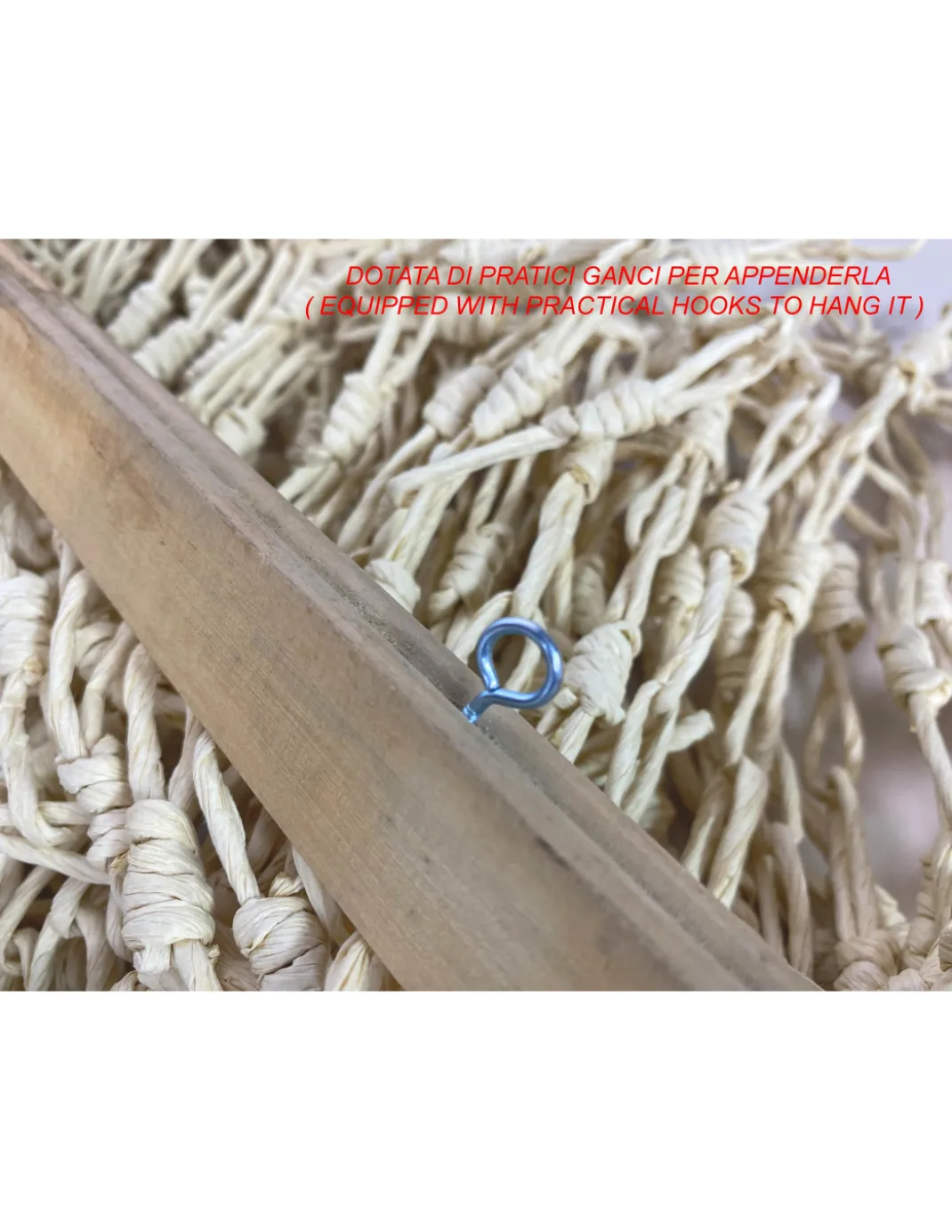 TENDA WOOD © a catenelle intrecciate in Fibra Naturale Anti insetti antirumore BEIGE