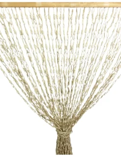 TENDA WOOD © a catenelle intrecciate in Fibra Naturale Anti insetti antirumore BEIGE