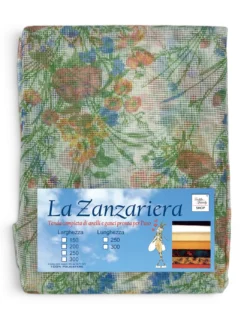 Tenda Zanzariera Papaveri 150x250 cm, Rete Anti Insetti 100% Poliestere, Occhielli Acciaio, Ganci Inclusi