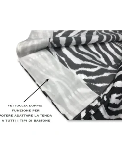 TENDA ZEBRA ZEBRATA BIANCO NERA CM. 140X280 MADE IN ITALY