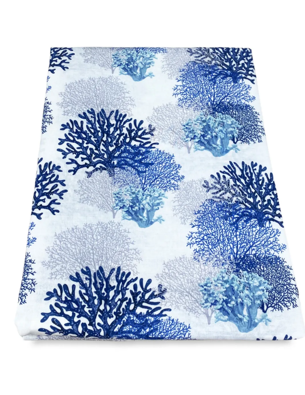 TENDINA vetro MODERNA larga 45 o 60 o 80 CORALLI BLU misto lino Made in Italy