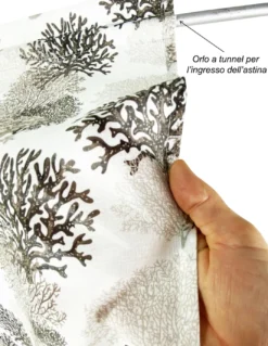 TENDINA vetro MODERNA larga 45 o 60 o 80 CORALLI BEIGE misto lino Made in Italy