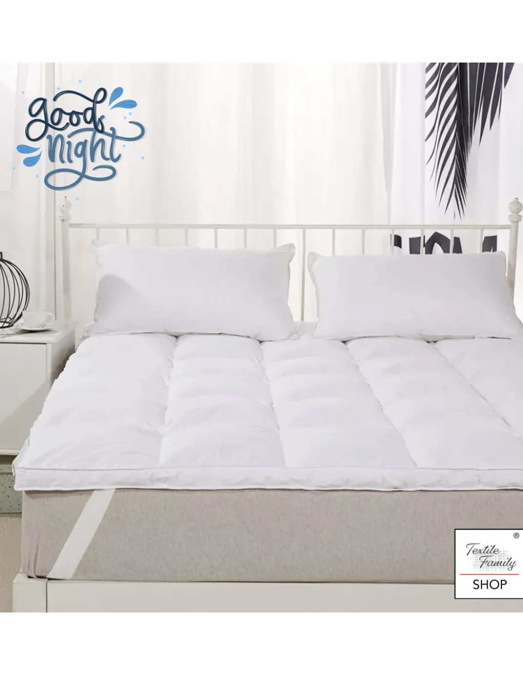 TOPPER per Materasso ANALLERGICO EFFETTO Piuma GOOD NIGHT in Microsfere Made in Italy