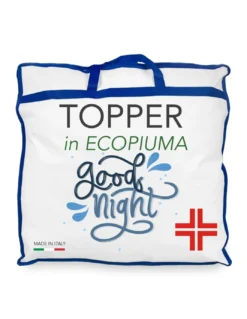 TOPPER per Materasso ANALLERGICO EFFETTO Piuma GOOD NIGHT in Microsfere Made in Italy