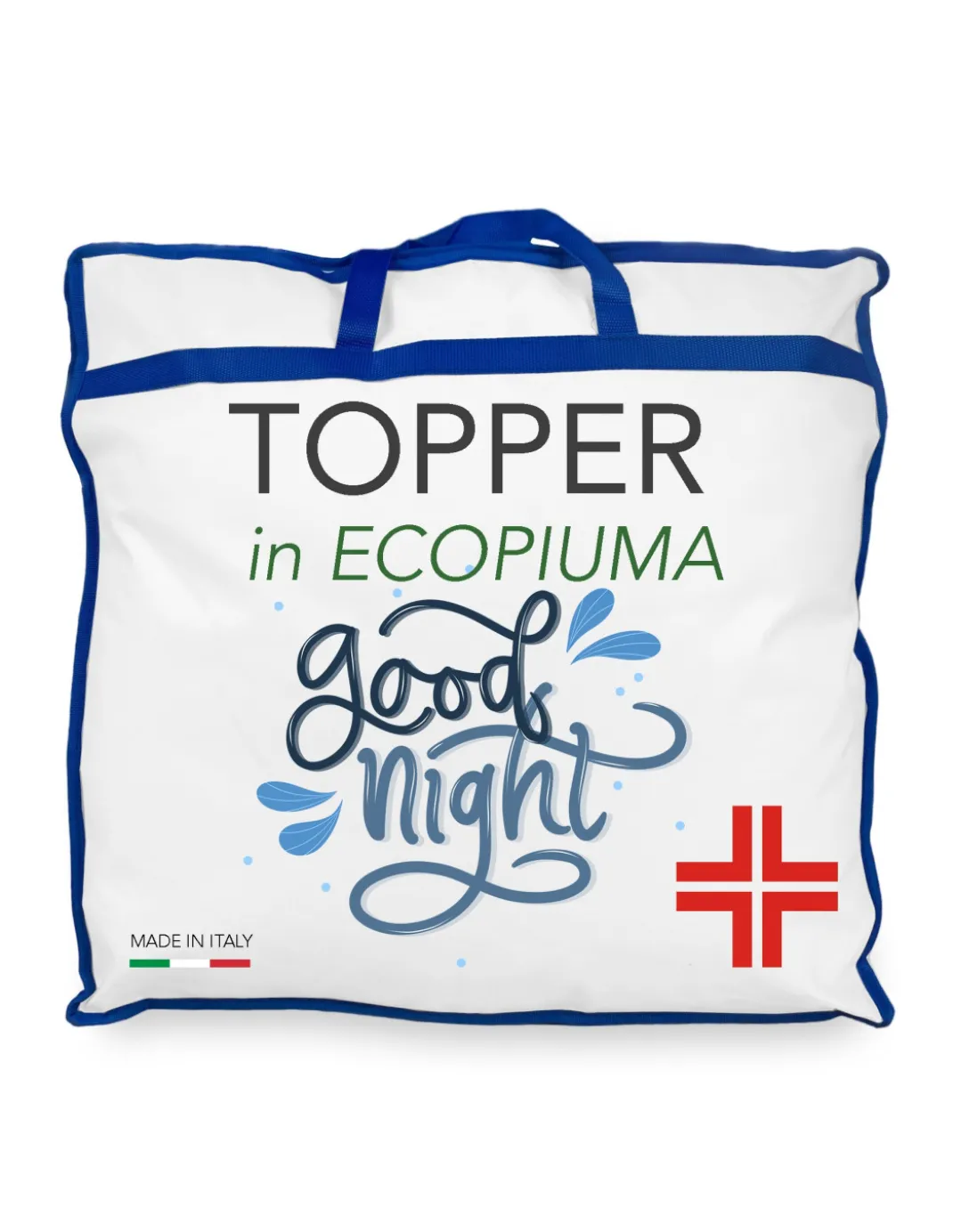 TOPPER per Materasso ANALLERGICO EFFETTO Piuma GOOD NIGHT in Microsfere Made in Italy