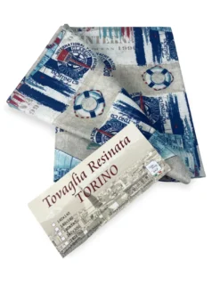 TOVAGLIA antimacchia RESINATA TORINO mare VELA Blu