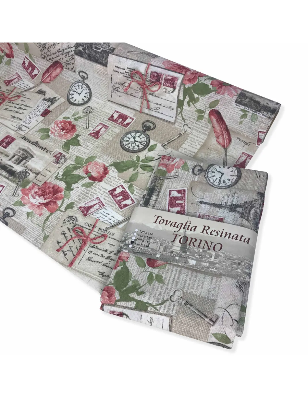 TOVAGLIA ANTIMACCHIA RESINATA TORINO SHABBY ROSA
