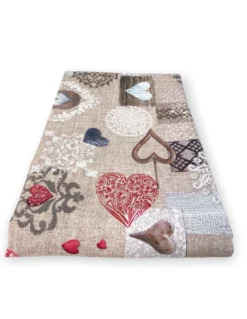 TOVAGLIA antimacchia RESINATA TORINO Tirolese SHABBY Rosso