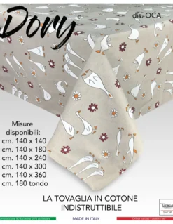 TOVAGLIA DORY OCA oche OCHETTE in cotone