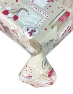 TOVAGLIA DORY tirolese CUORE HOLLY in cotone