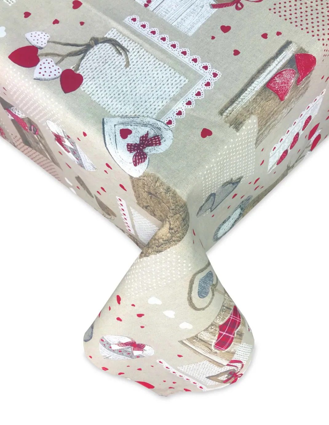TOVAGLIA DORY tirolese CUORE HOLLY in cotone