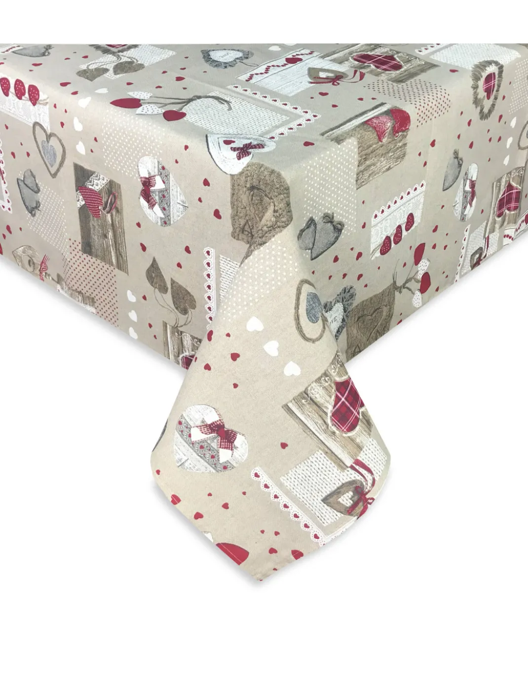 TOVAGLIA DORY tirolese CUORE HOLLY in cotone