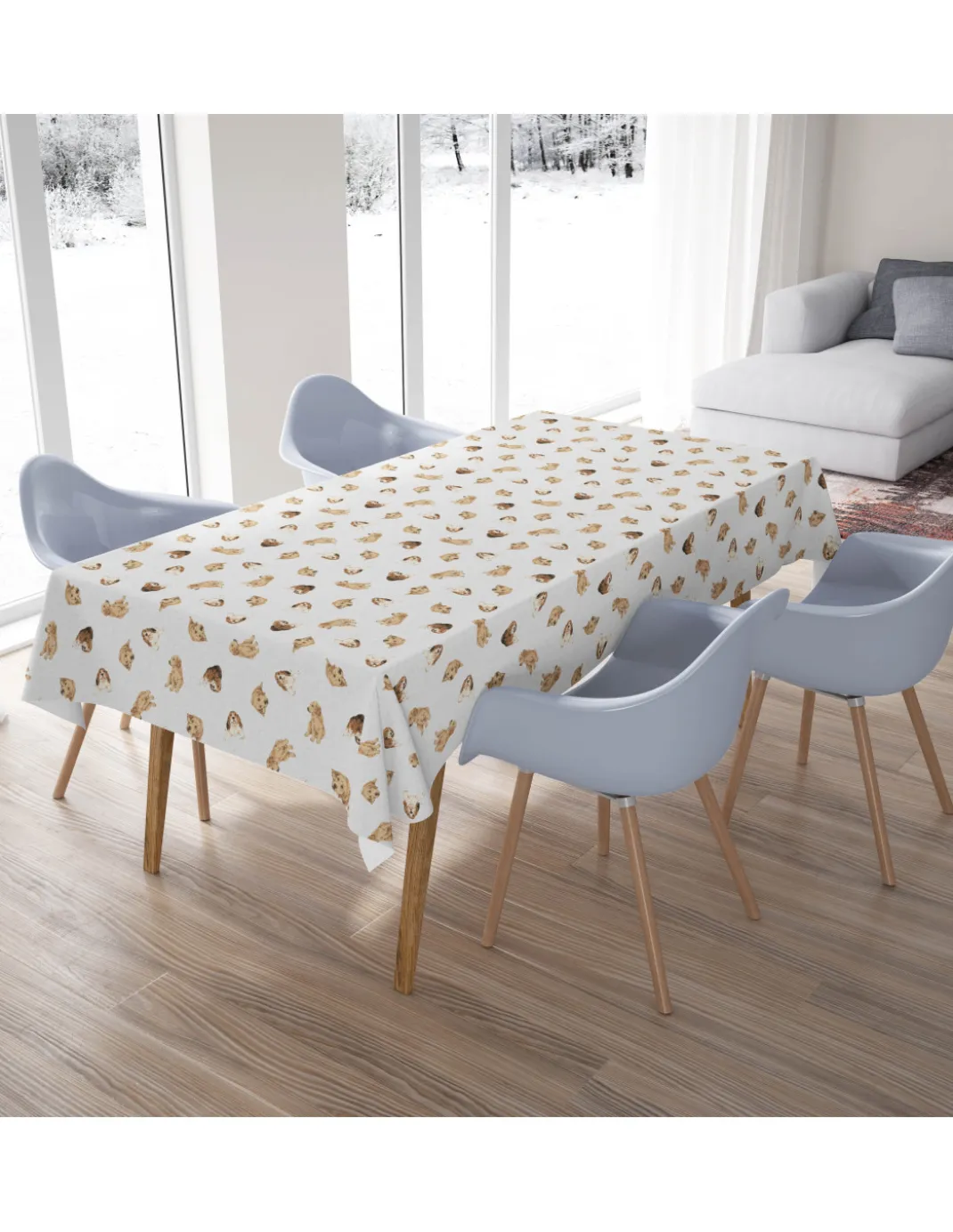 TOVAGLIA in cotone CANI grigio chiaro