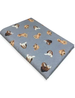 TOVAGLIA in cotone CANI grigio scuro