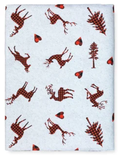 TOVAGLIA in cotone CERVI grigio chiaro