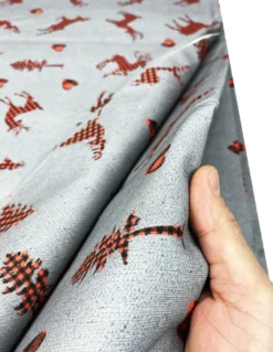 TOVAGLIA in cotone CERVI grigio scuro