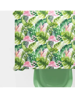 TOVAGLIA in COTONE disegno FLAMINGO fenicotteri made in Italy