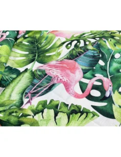 TOVAGLIA in COTONE disegno FLAMINGO fenicotteri made in Italy