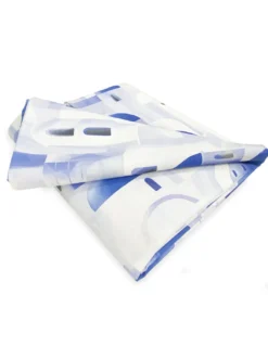 TOVAGLIA in COTONE disegno SANTORINI blu made in Italy