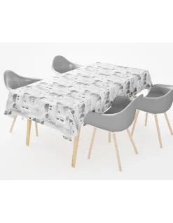 TOVAGLIA in COTONE disegno SANTORINI grigio made in Italy