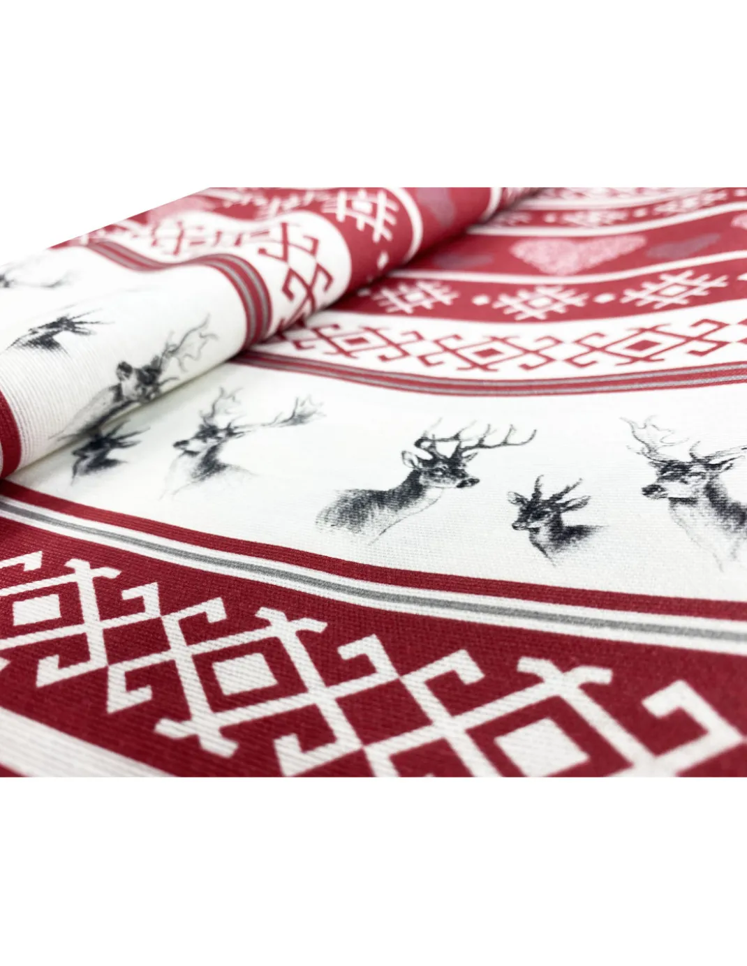 TOVAGLIA in COTONE in stile montanaro CERVINO rosso