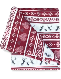 TOVAGLIA in COTONE in stile montanaro CERVINO rosso