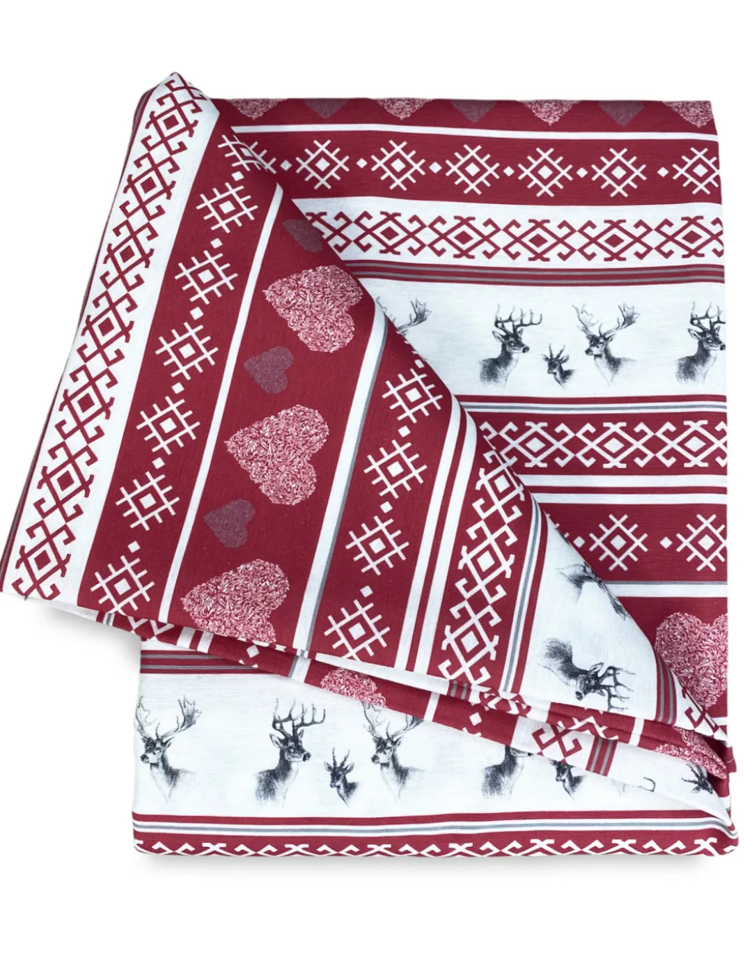 TOVAGLIA in COTONE in stile montanaro CERVINO rosso