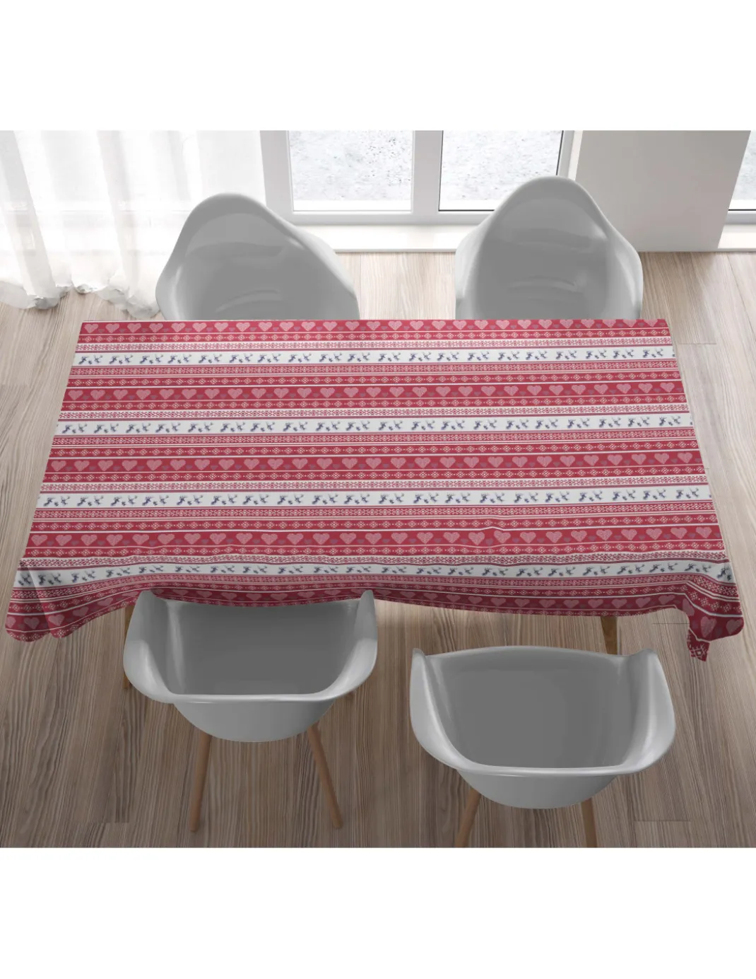 TOVAGLIA in COTONE in stile montanaro CERVINO rosso