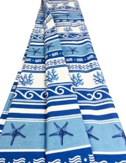 TOVAGLIA in COTONE mare marino GRECIA BLU