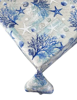 TOVAGLIA in COTONE mare MARINO coralli BLU
